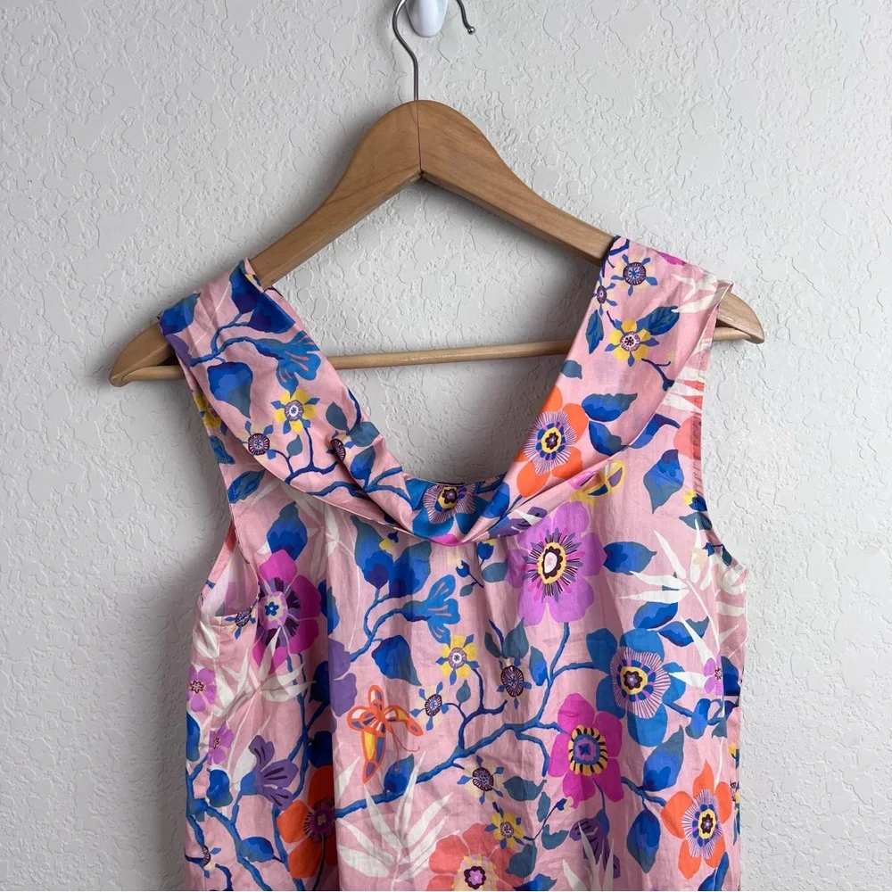 J. CREW Floral Scoop Neck Tank Top Liberty Art Pavilion XS